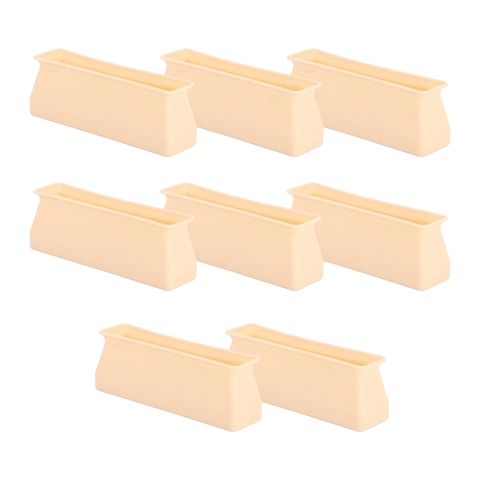 

8pcs Rectangle Silicone Table Feet Pads Bed Leg Protectors Non-Slip Furniture Foot Mats For Hard Floors Yellow