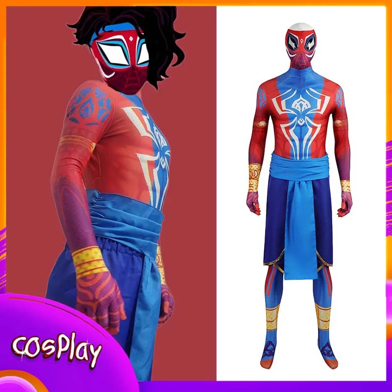 

Spider Man Republic Of India Spider Man Cosplay Costume Superhero Jumpsuit Halloween Comic-Con COS Props Adult Bodysuit Gift