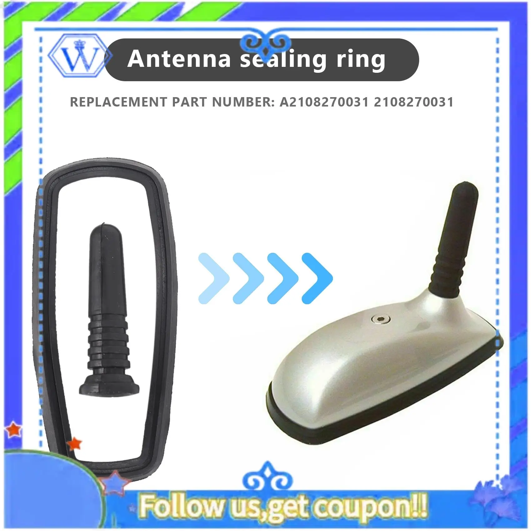 

M46K-для Mercedes Ремонтный комплект резиновых уплотнений антенны крыши W202 W208 W210 W168 2108270031