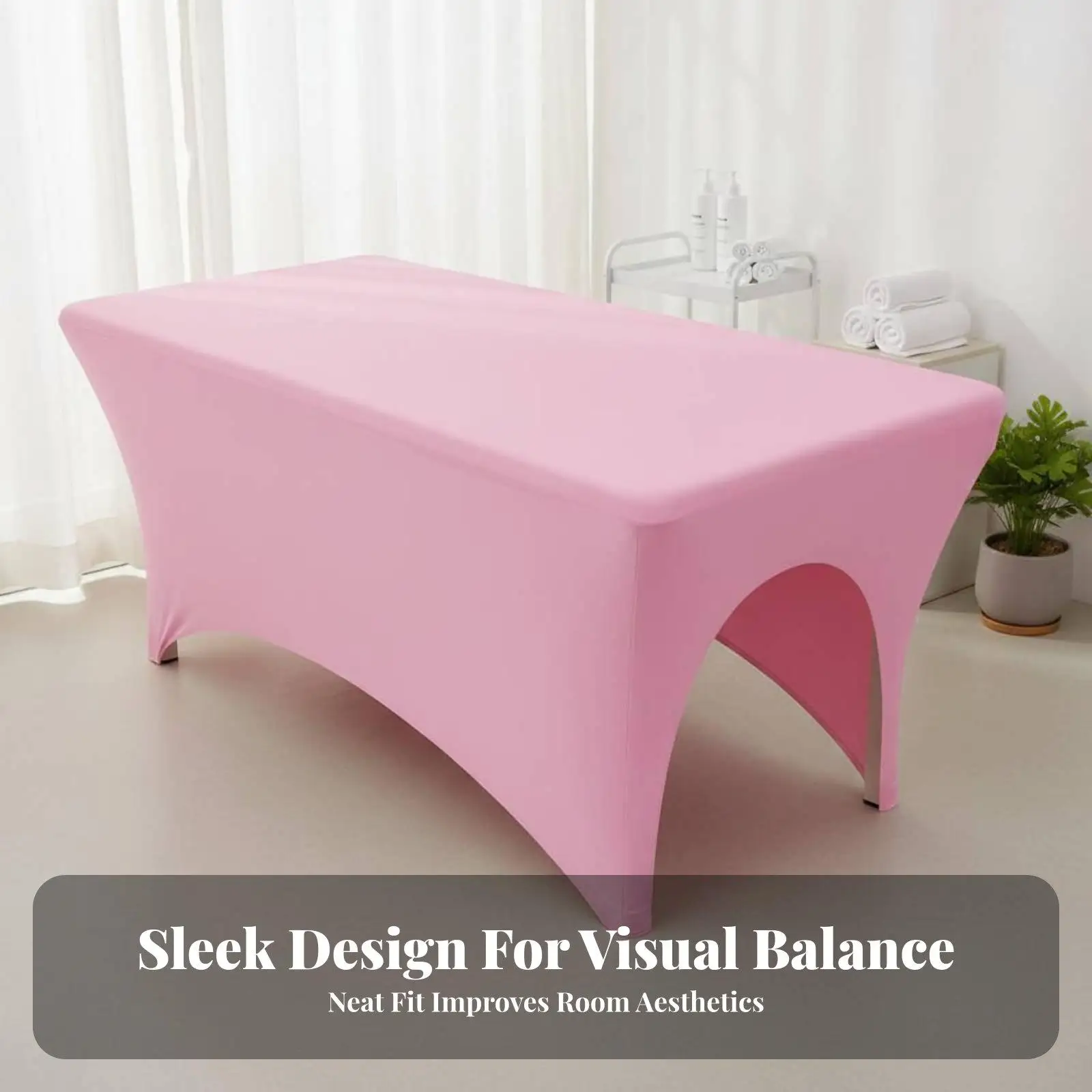 Universal Massage Table Sheet for Beauty Bed Spa Cover High Stretch Polyester Spandex with Open Leg Access