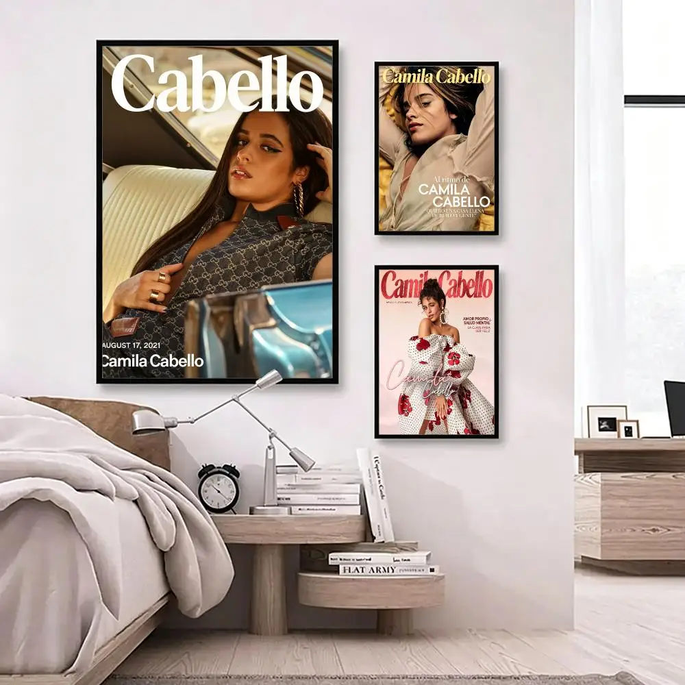 music Camila Cabello Poster Poster HD Waterproof Self-adhesive Art Print Wall Decor for Bedroom Living Room Gift