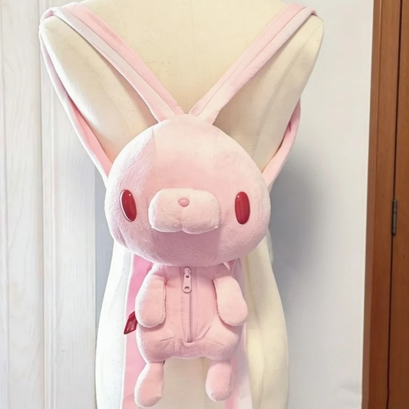 Japanese Cute Rabbit Plush Doll Backpack Red-eyed Rabbit Girl Cute Cartoon Casual Doll Backpack Birthday Gift for Friends view 2