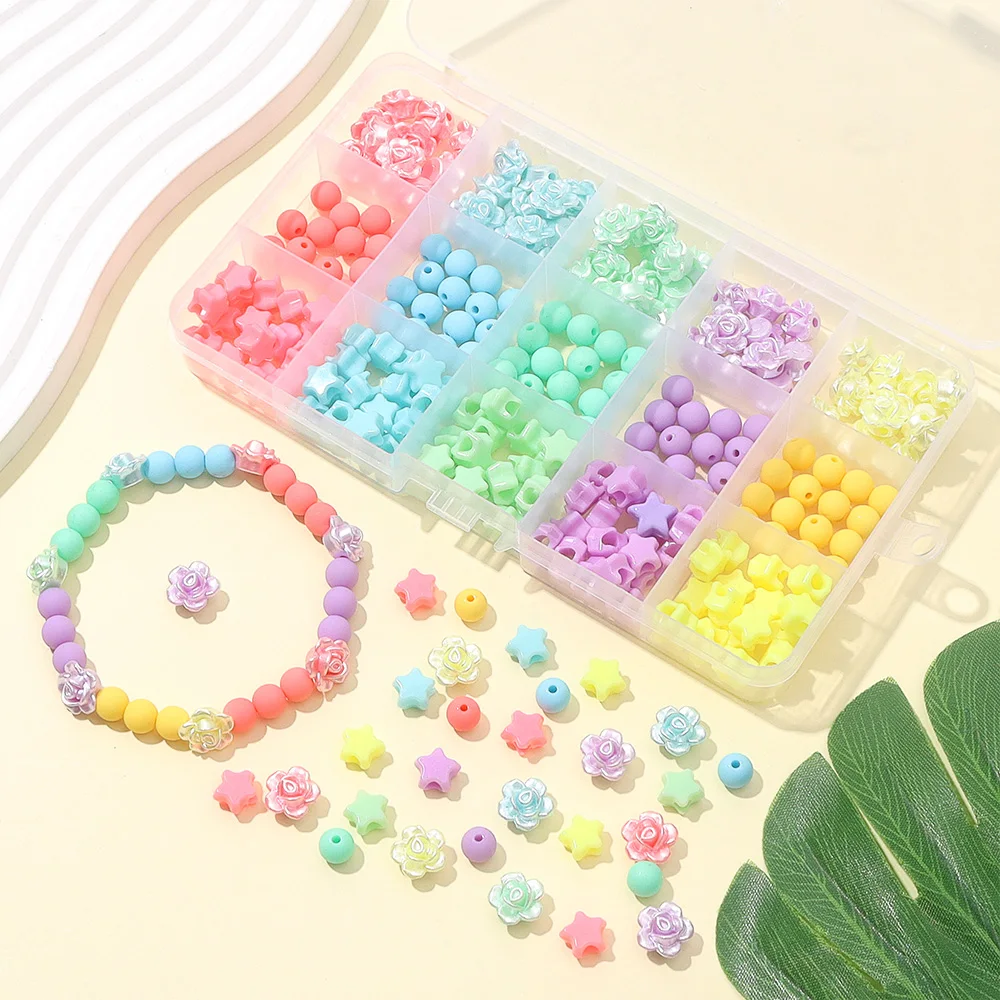 80/125/275pcs Acrylic Bead Jewelry Making Kit for DIY Jewelry Crafts, Mother's Day Wedding Gift Accessories