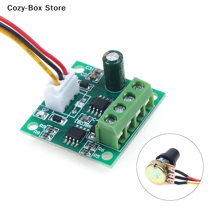[ZY]Adjustable Driver Board DC Motor Speed Controller PWM 1803BK 1.8V 3V 5V 6V 12V 2A Low Voltage Speed Regulator Control Module