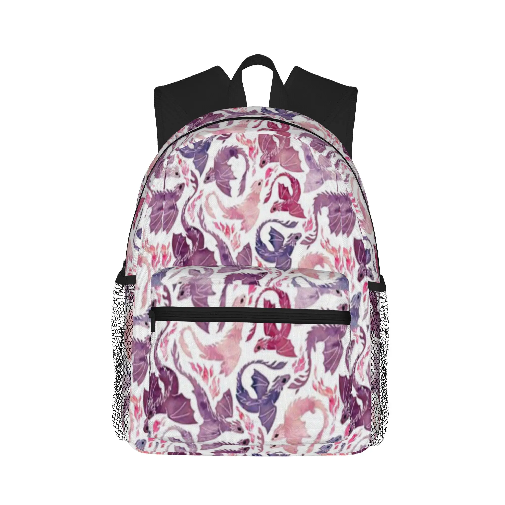 

Dragon fire pink purple Casual Backpack for Students and Adults Bags