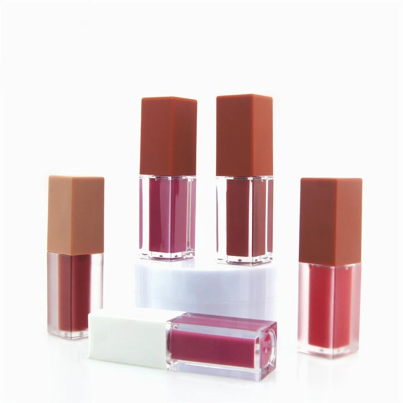 100pcs 5ml Empty Square Lip Gloss Balm Tube Frosted Glass Lipbalm Bottle Mini Liquid Lipstick Refillable Cosmetic Container
