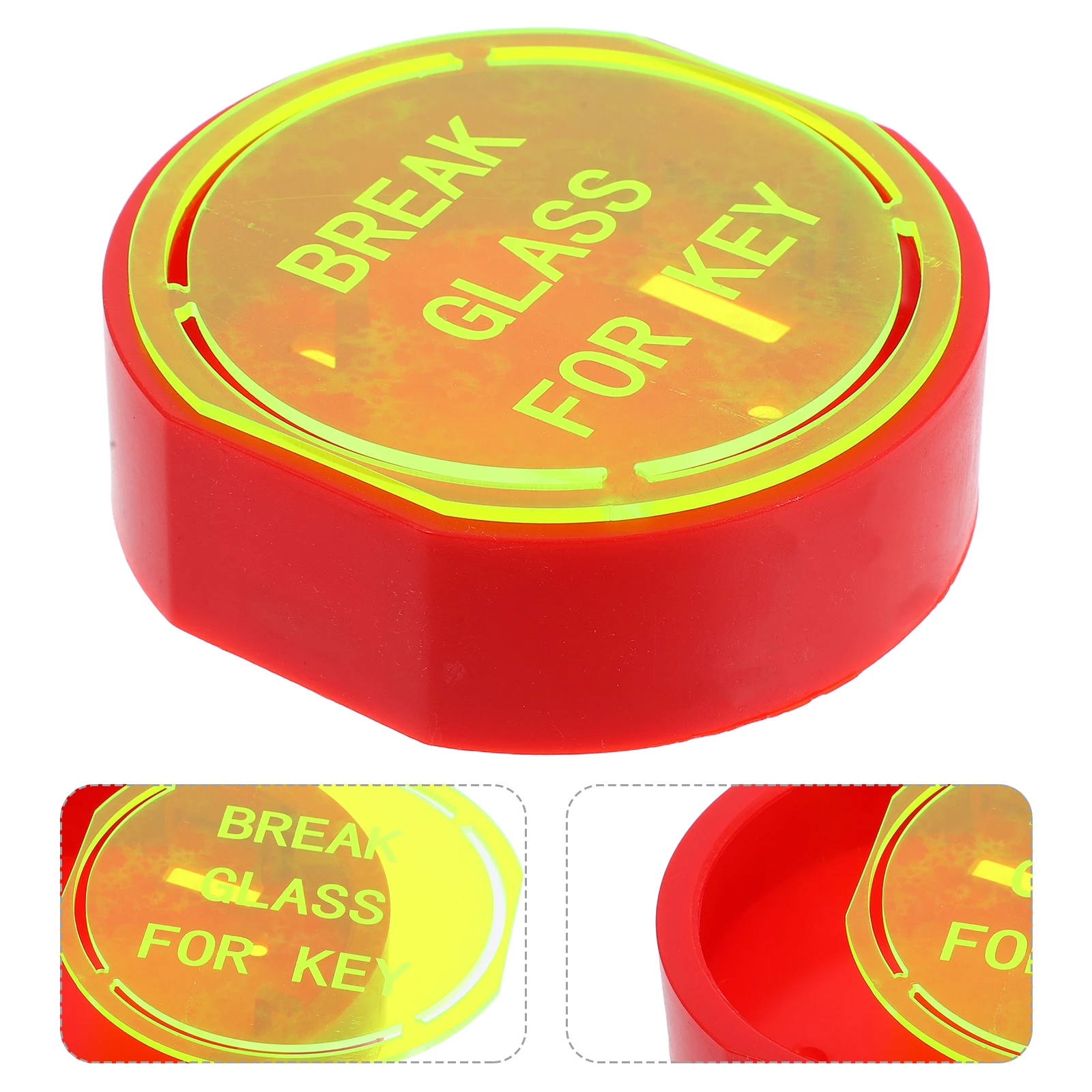 Security Lock Door and Window Emergency Key Box Plastic Break Glass Cash Holder