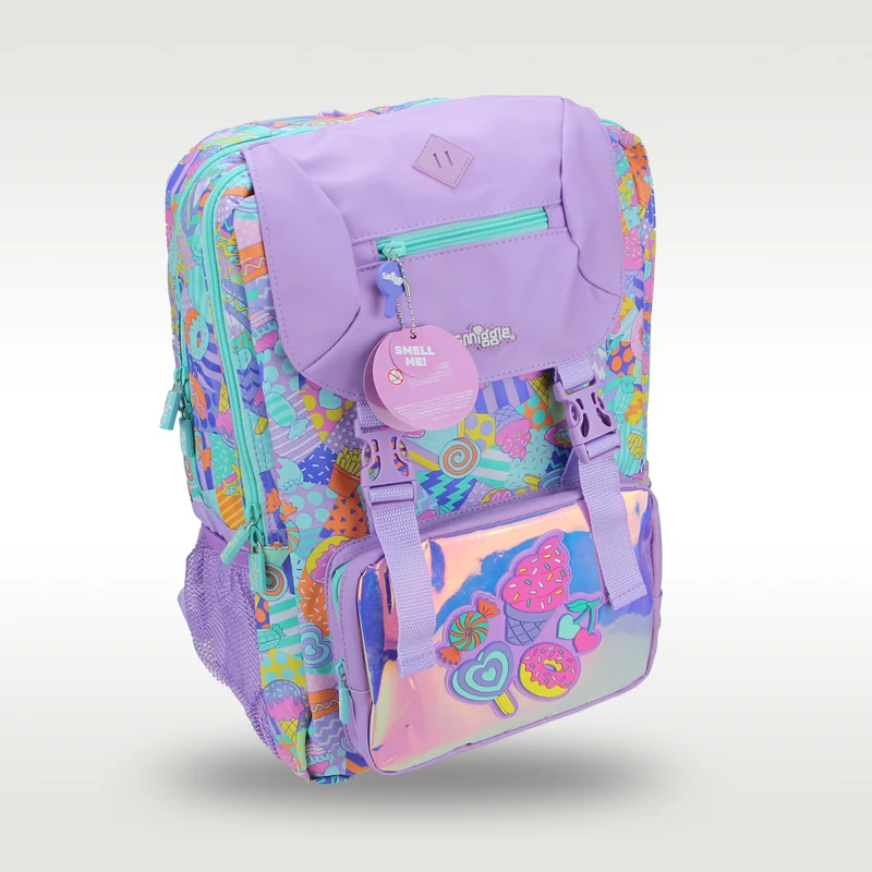 Australia Smiggle hot-selling original girl backpack backpack cute ice cream large-capacity schoolbag 18 inches