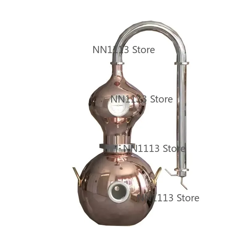 8L 15L Copper Distiller Hydrosol Extractor Calabash Shape Household Essential Oil Extractor Distillation for Perfume Liquor