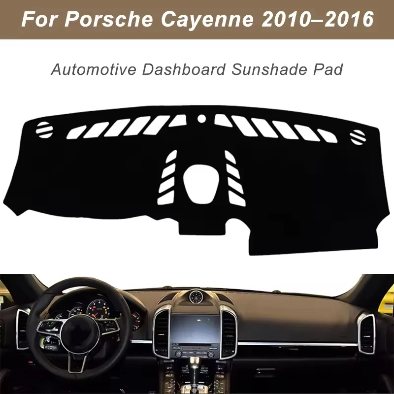 Dashboard Cover Dash Mat For Porsche Cayenne 2010-2016 Anti-Glare Non-Slip Sun Shade Interior Protector