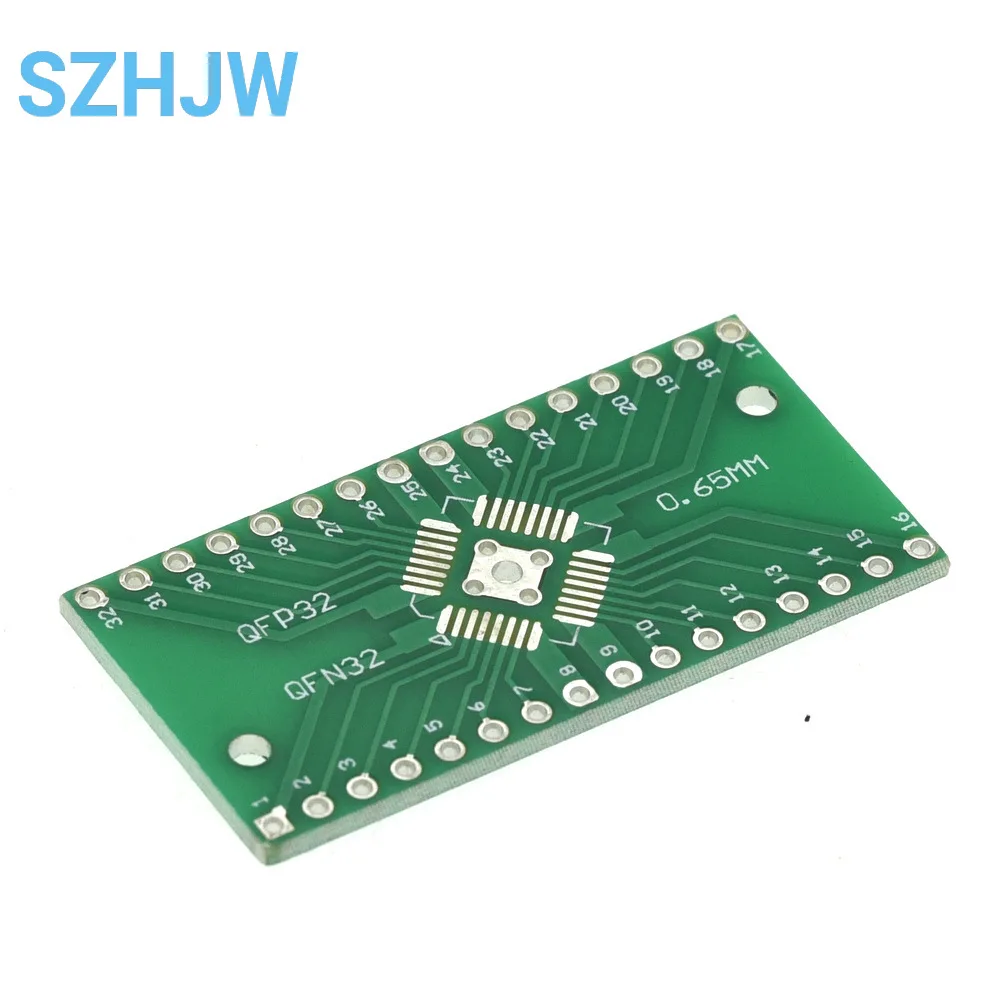 10-100PCS QFN32 QFP32 para DIP32 Placa Adaptador 0.8mm / 0.65mm Pitch SMD para DIP Breakout PCB para IC Prototipagem e Teste