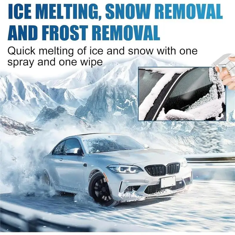 300ml Deicer Spray Winter Car Snow Ice Melting Spray Windshield Frost Removal Agent Window Ice Remover Defroster Car Accessories