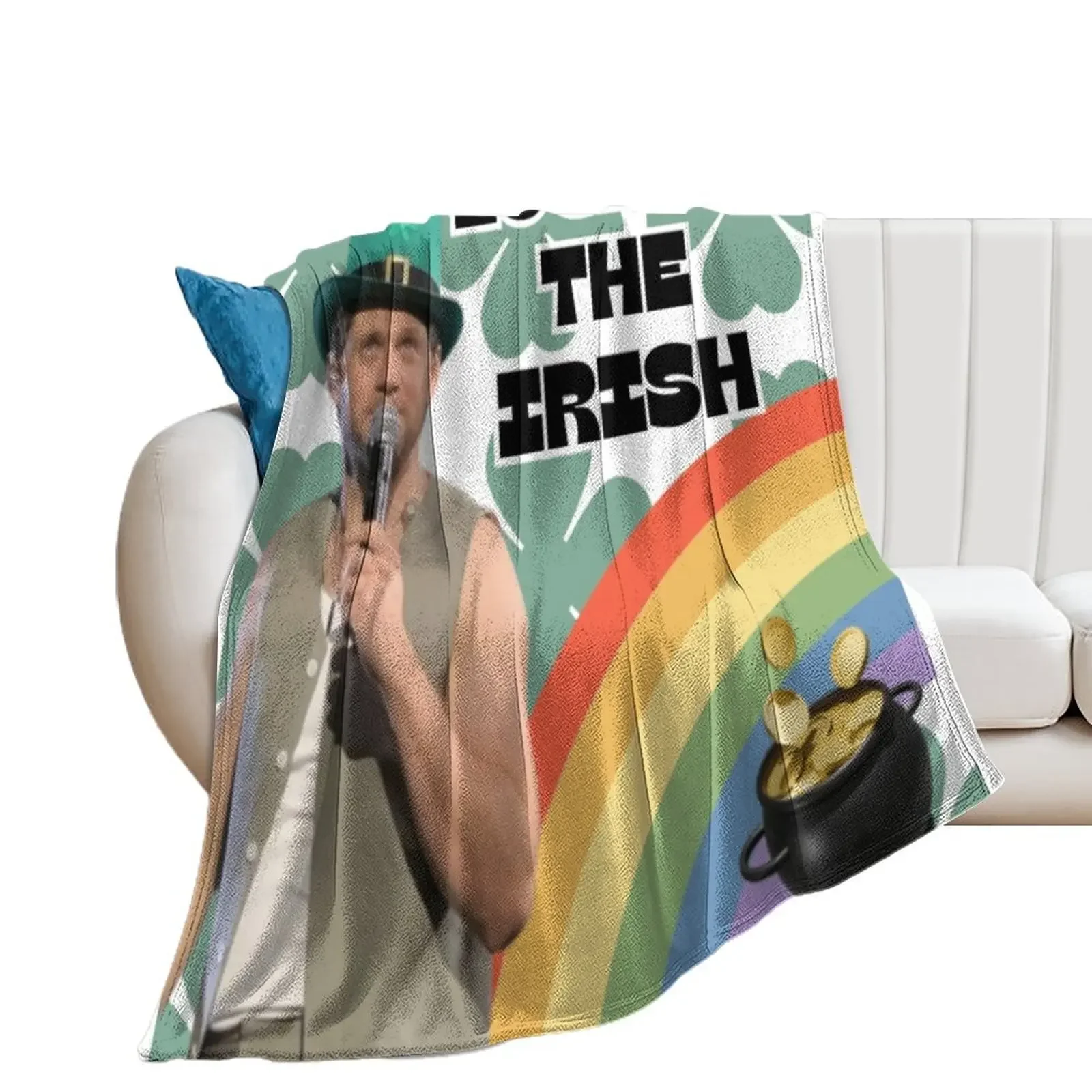 

Niall Horan Luck Of The Irish Design Throw Blanket Luxury Designer Bed Bed linens Blankets