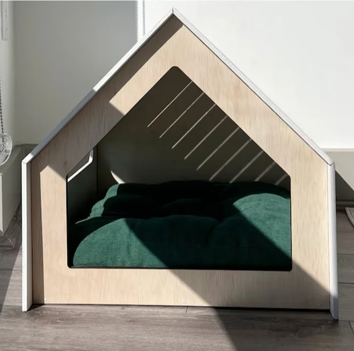 Custom Solid Wood Pet House Cat Condo Furniture Wooden Pet Cage House Indoor Cat Puppy House