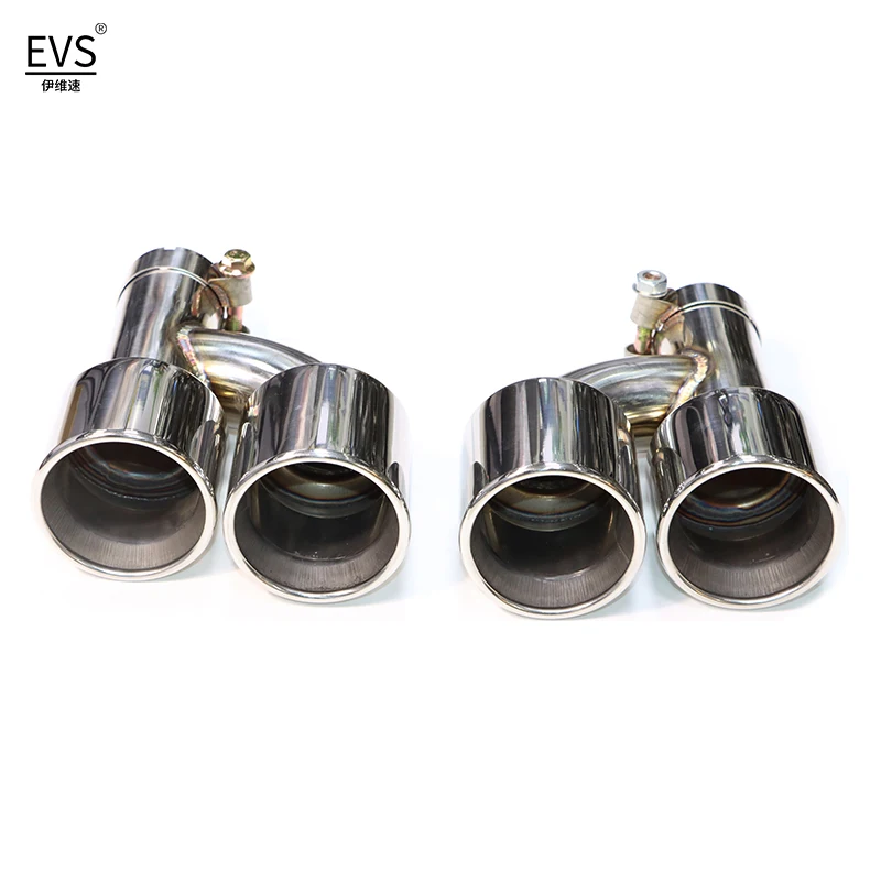 For BMW 640i 535i Car ExhaustMuffler Tip Dual Exhaust Pipe Stainless Steel Car Exhaust Tip H Shape Original Bumper Muffler Tip