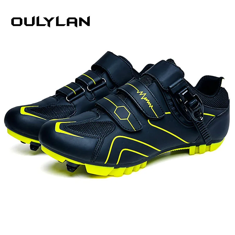 Outdoor Road Bicycle Lock Shoes Rubber Hard-soled Riding Shoes Non-slip Breathable Lightweight Mountain Cycling Sneaker