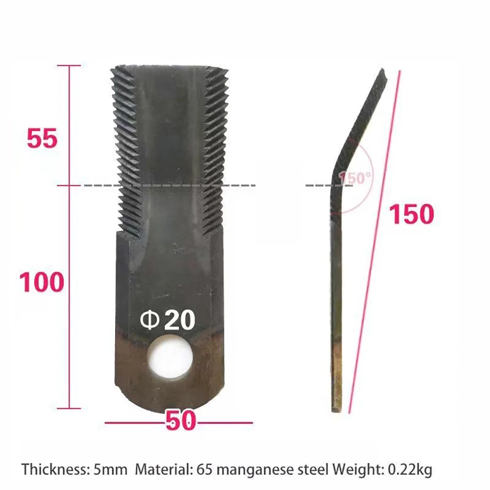 

Customized Grass Crusher, Straw Returning Knife, Grinder, Serrated Lawn Mower Blade 20pcs