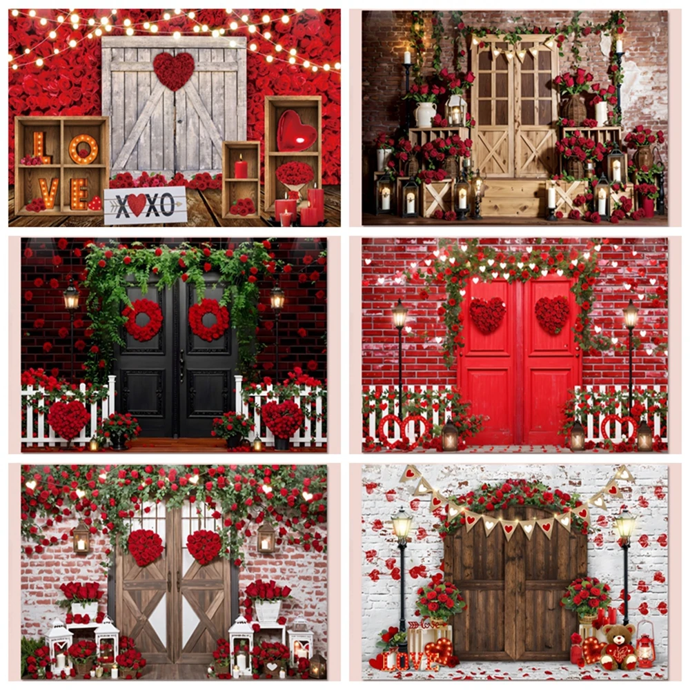 Laeacco Valentine's Mother's Day Photocall Background February 14th Photo Backdrop Wedding Bridal Shower Photography Backdrop