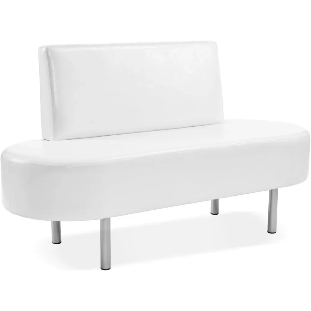 

Waiting Room Bench Seating, with Backrest, 59.1'' Lobby Chair for Beauty Barber Furniture Salon Reception Bench Office Chair