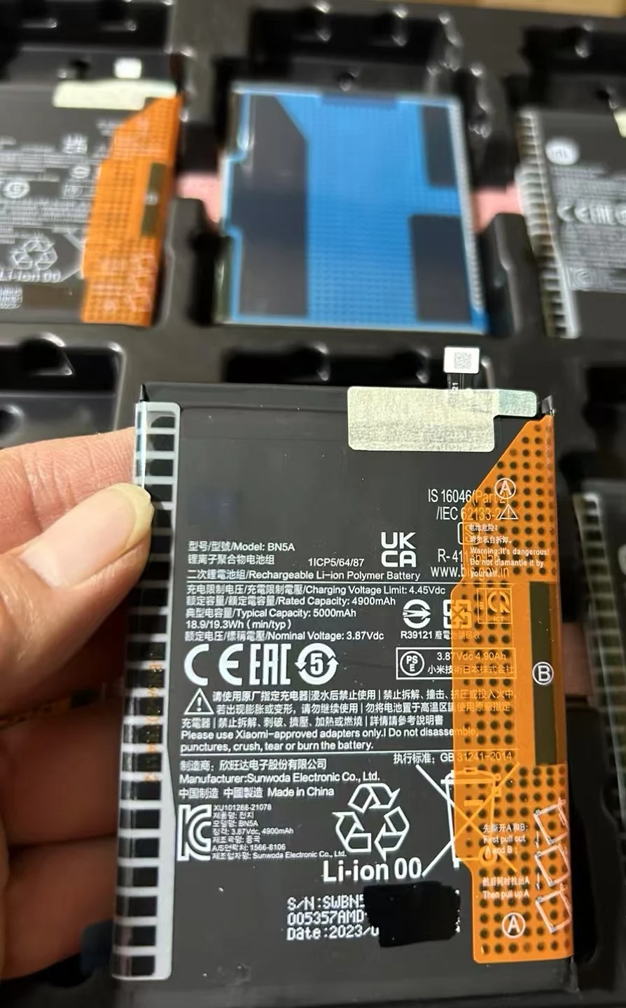 New 5000mAh 100% Original BN5A Battery For Xiaomi Redmi Note 10 5G POCO M3 Pro 5G Mobile Phone Battery Fast Shipping