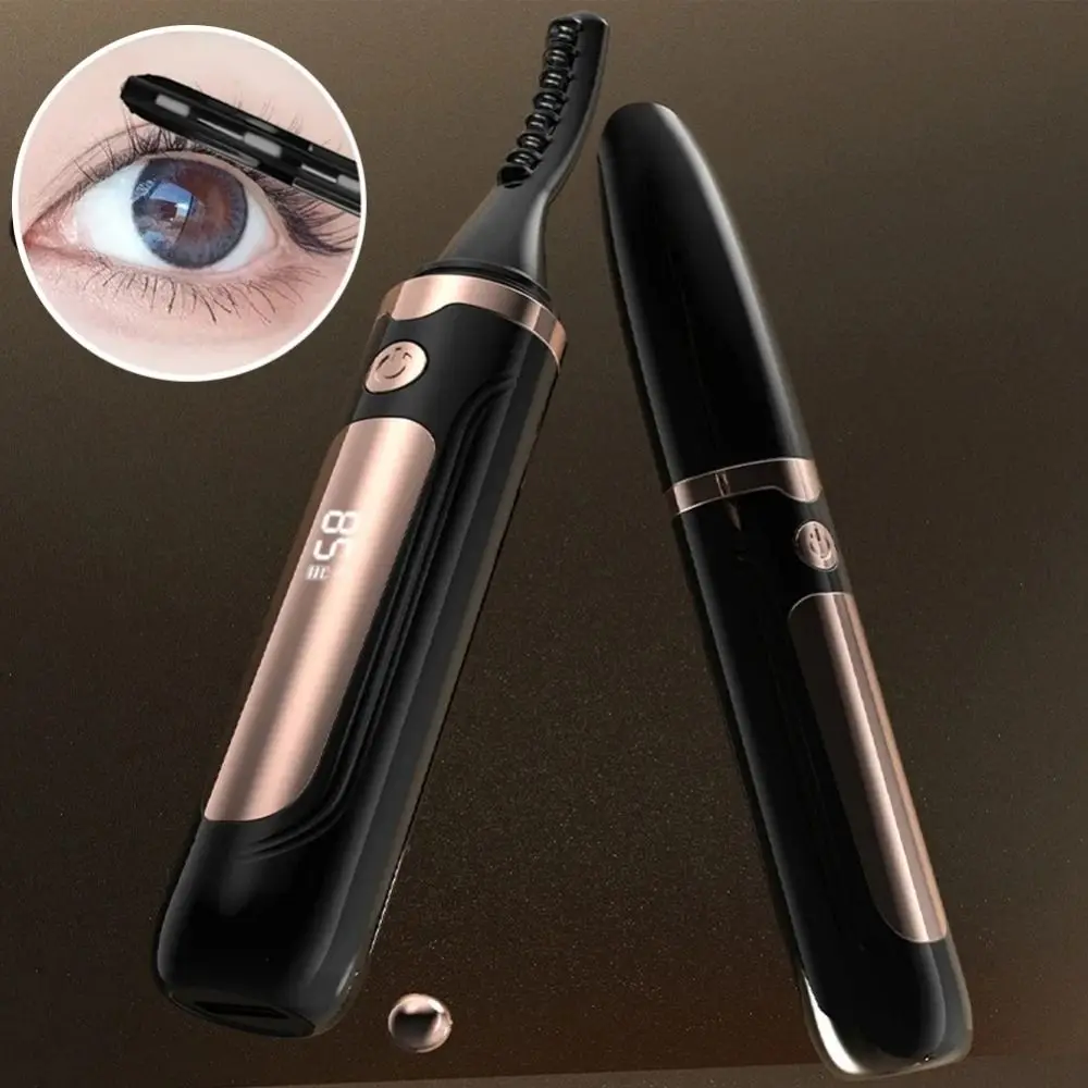 

Long Lasting Electric Heated Eyelash Curler 4 Modes Temperature Natural-Looking Portable Eyelash Curling Device LED Screen
