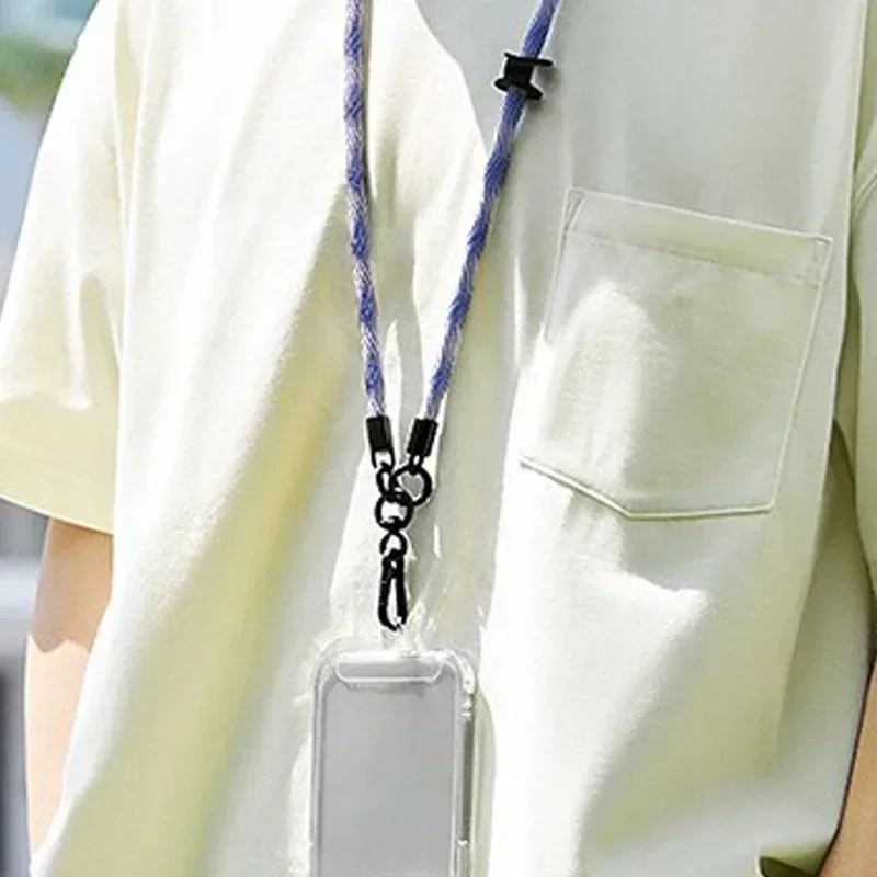 Universal Long Mobile Phone Lanyard Crossbody Hanging Shoulder Strap Detachable Neck Cord for iPhone Anti-Lost Lanyard Patch