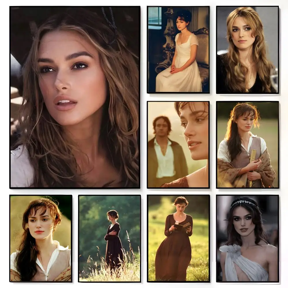 Berühmte Schauspielerin Keira Knightley Poster, amerikanisches Film-Wandbild, Wanddekoration für Zuhause, Kinderzimmer, Druck