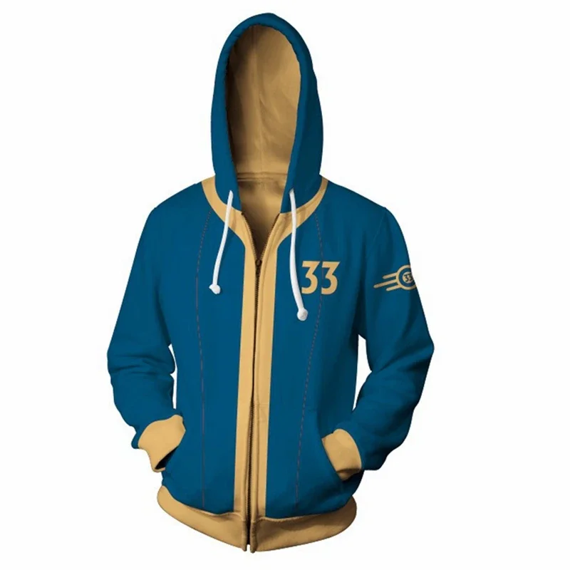 Sudadera con capucha del juego n. ° 33 para hombre adulto, chaqueta con cremallera, abrigo de calle, camiseta de Cosplay, 111