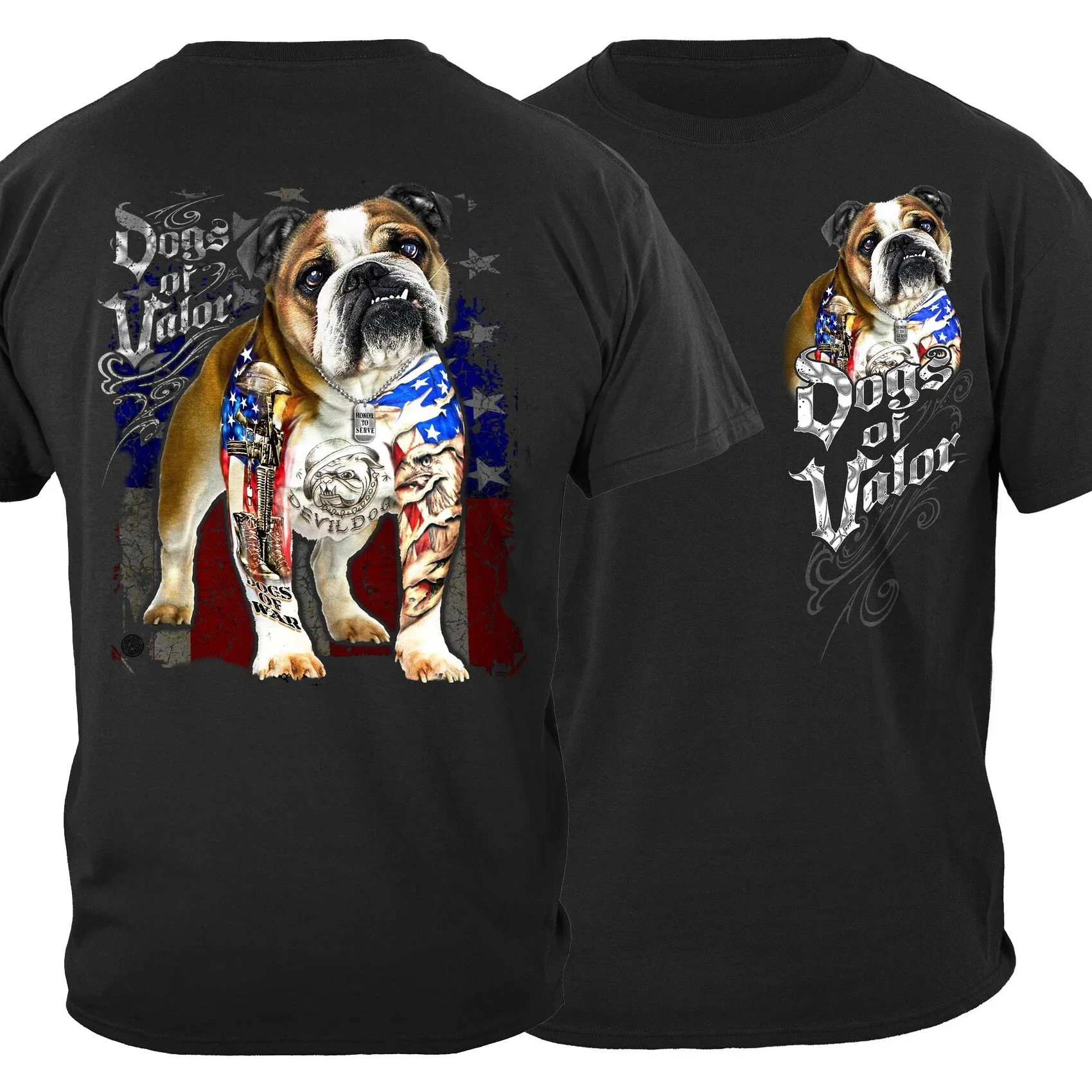 

Dogs of Valor US Marine Corps Devil Dog T-Shirt 100% Cotton O-Neck Summer Short Sleeve Casual Mens T-shirt Size S-3XL