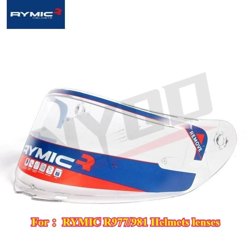 

RYMIC Helmet Lens 977/981 Day and Night Gold Blue Red Transparent Visors cascos para moto capacete de moto
