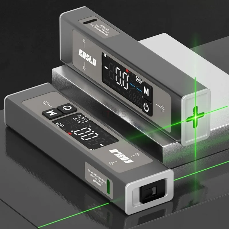 Digitaler Neigungsmesser, tragbarer Winkelmesser, elektronisches Dual-Laser-Niveau-Messgerät für Holzbearbeitung und Dekoration
