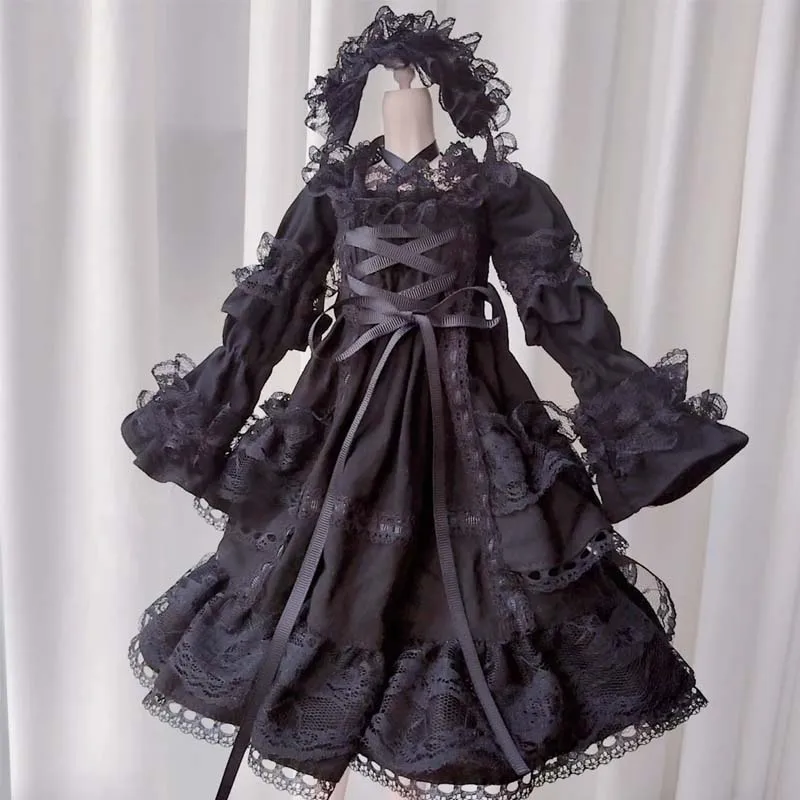 1/3 BJD Doll's Clothes Vintage Lace Strap Dress For 60cm BJD SD Doll Dress For Girl DIY Toys Accessories Dress Up Doll Clothes