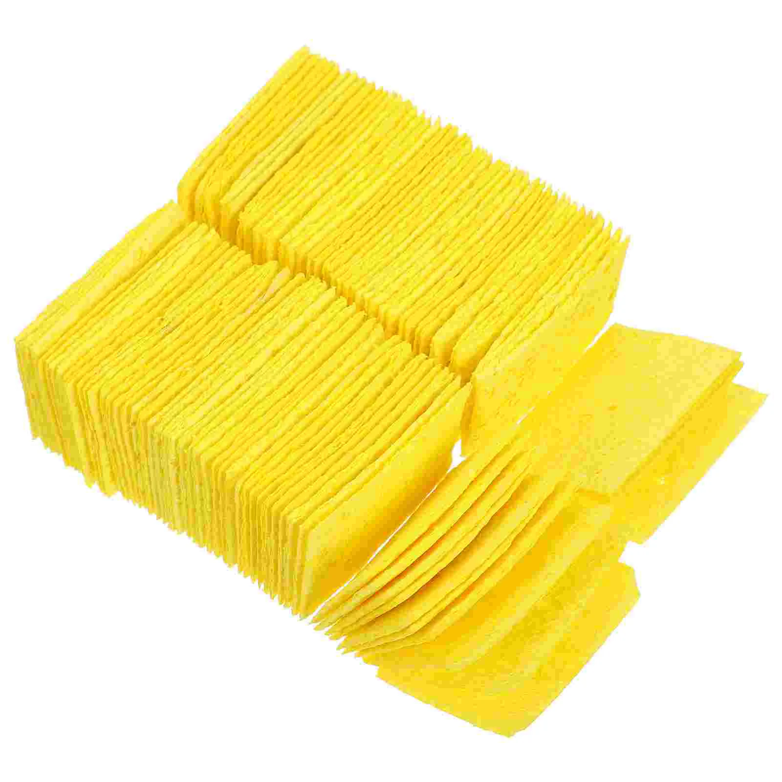 100pcs Soldering Sponge - Replacement Cleaning Sponge for Soldering Iron with Heat Resistant Sponge and Soldering Iron