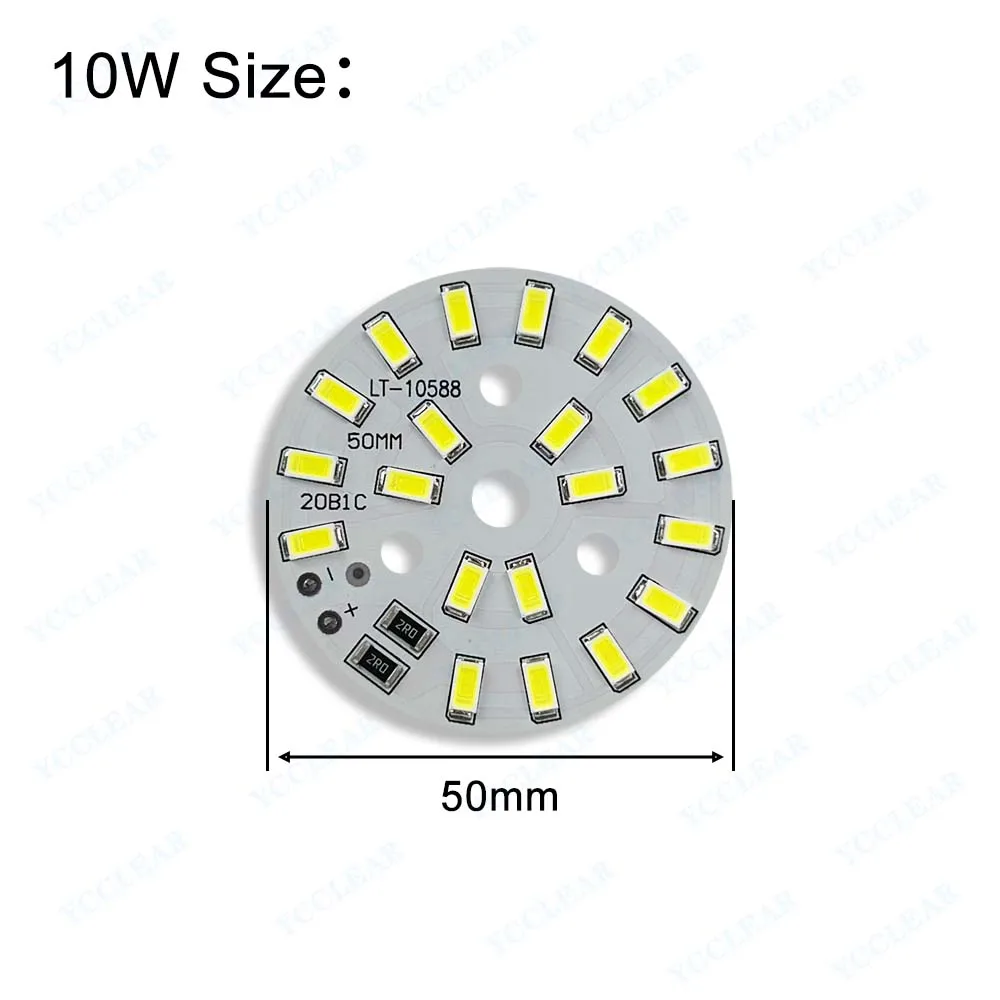 High Quality 5W 10W LED Light Board Warm White 5V No Need Drive Dia 50mm PCB Board SMD 5730 Chips For DIY Downlight Spotlight