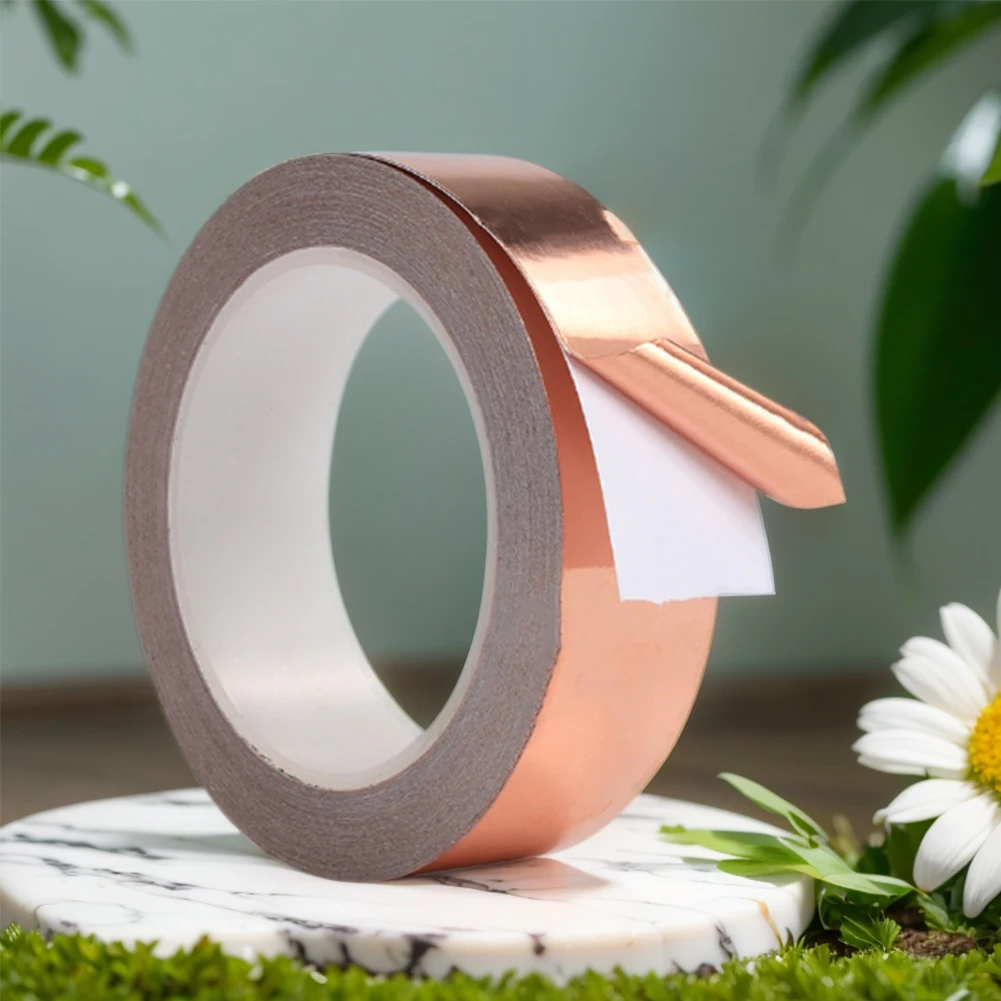 

Self-Adhesive Snail Repellent Copper Tape Against Snails 30/50/70mm Copper Snail Tape EMI Copper Foil Tape for Raised Bed Plants