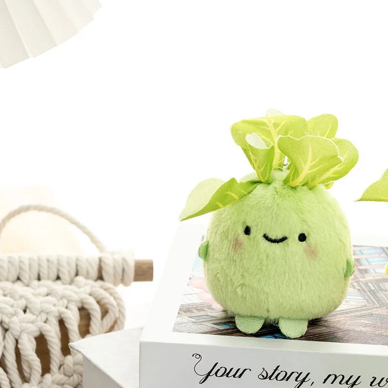 الإبداعية kohlrabi أفخم قلادة لطيف الملفوف لعبة دمية حقيبة قلادة دمية المفاتيح دمية