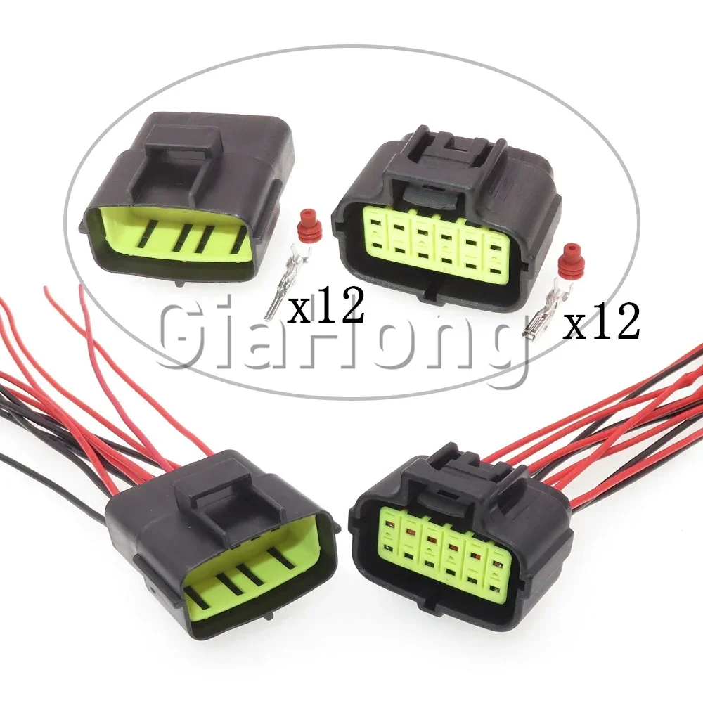 1 Set 12 Ways 174663-2 174661-2 184058-1 368537-1 AC Assembly Car Sensor Plug Electric Wire Socket Automobile Sealed Adapter