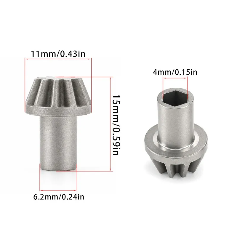 WOTT-For MJX 1/16& 1/14 Series RC Car Replacement Parts- Powder Metallurgy Gears(Reduction Gear/Front Bevel)- Red Color