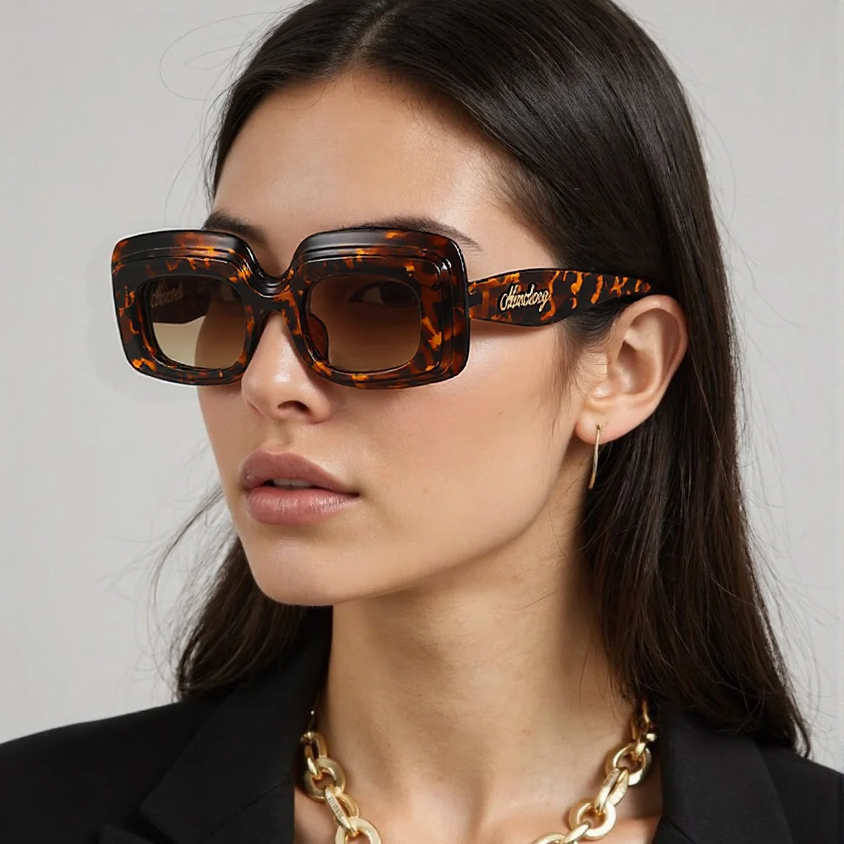 Vintage Männer Frauen Große Sonnenbrille Männer Platz Shades Marke Designer Unisex Sonnenbrille Schwarz Objektiv Männlich Weiblich Sonnenbrille UV400