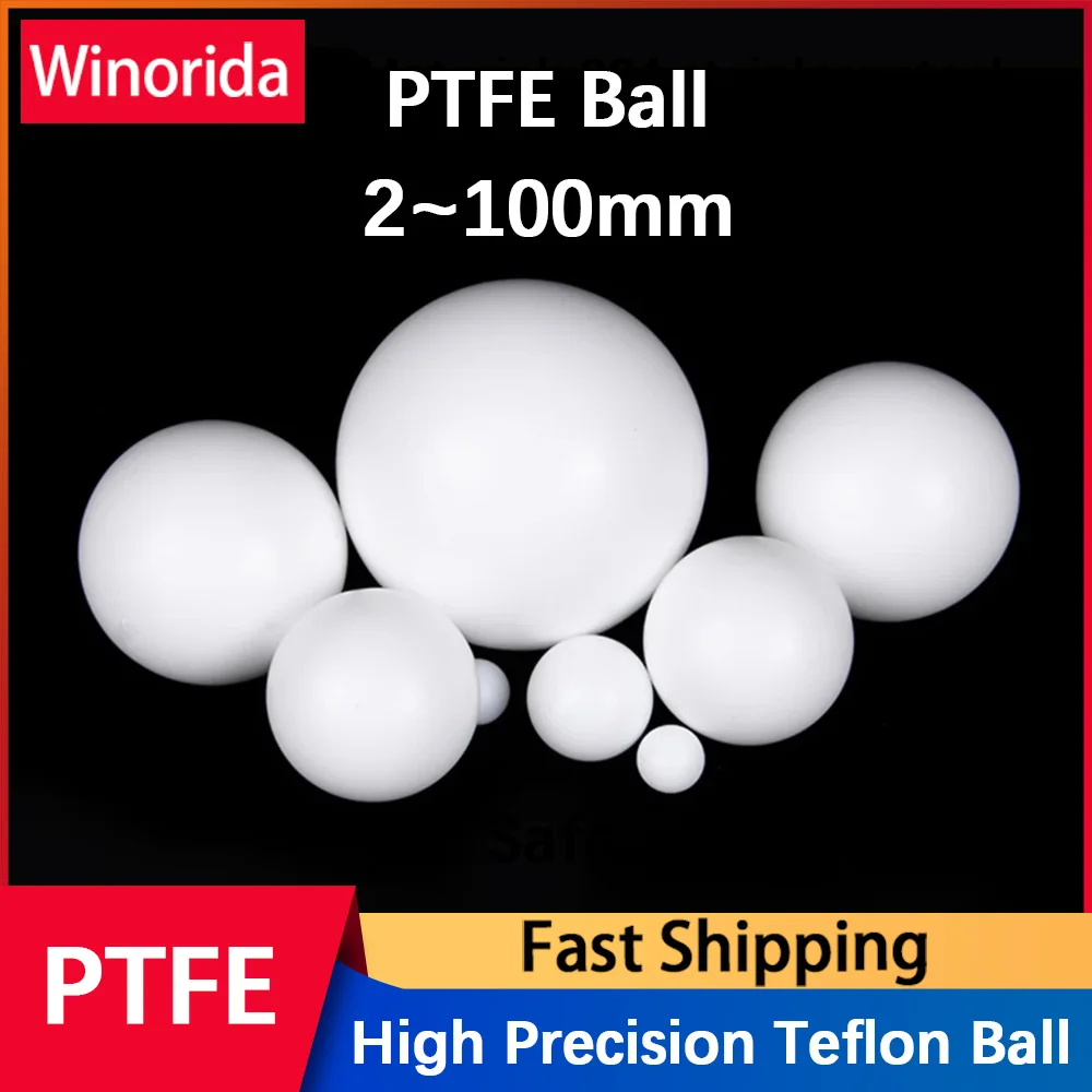 Solid PTFE Balls F4 Ball Plastic Ball 1/2.381/2.5/3.175/4/5/6 6.35/7/8/9.525/10.5/11/12/13~63mm Diaphragm Pump Ball