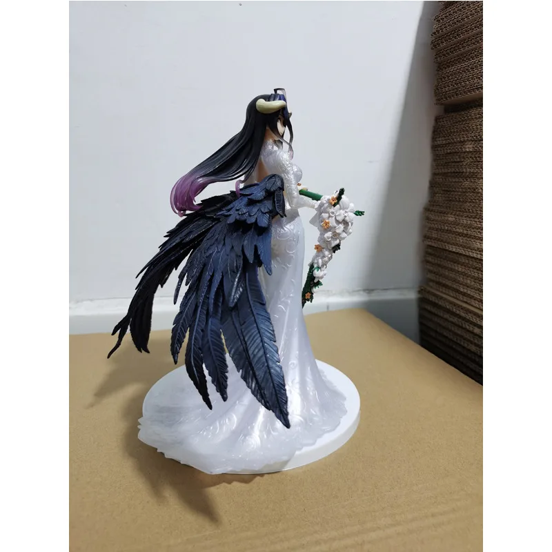 25cm Overlord Albedo In Wedding Dress Anime Girl Figure Model Large Statue Boys Collection Desktop Decoration Ornament Toys Gift