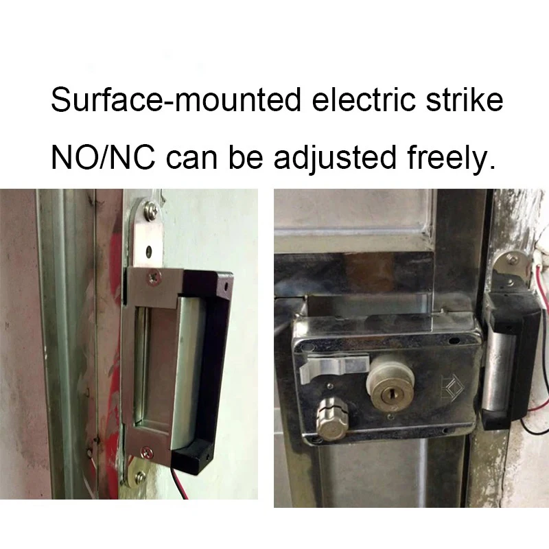 Imagem -05 - Ansi- Greve Bloqueio Elétrico Padrão de Segurança Eletrônico Door Lock Quadro Estreito Secure Fail Original dc 12v Aço Inoxidável