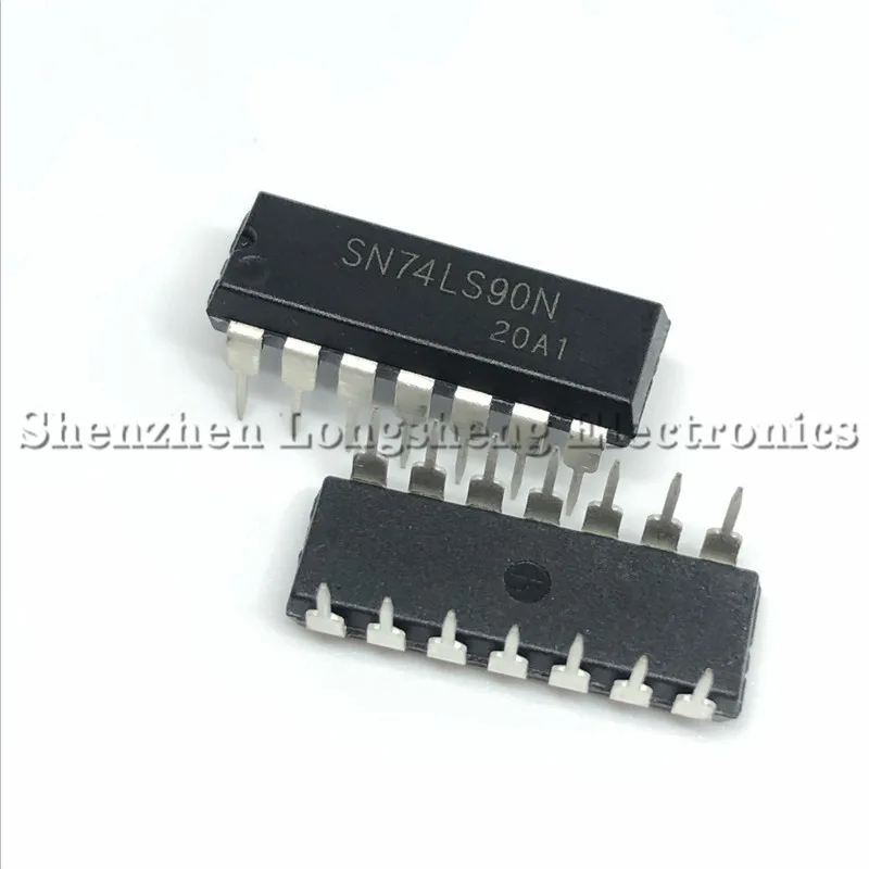 10PCS/LOT NEW 74LS90 SN74LS90N  DIP-14  Decimal counter with two/five divisions  In Stock