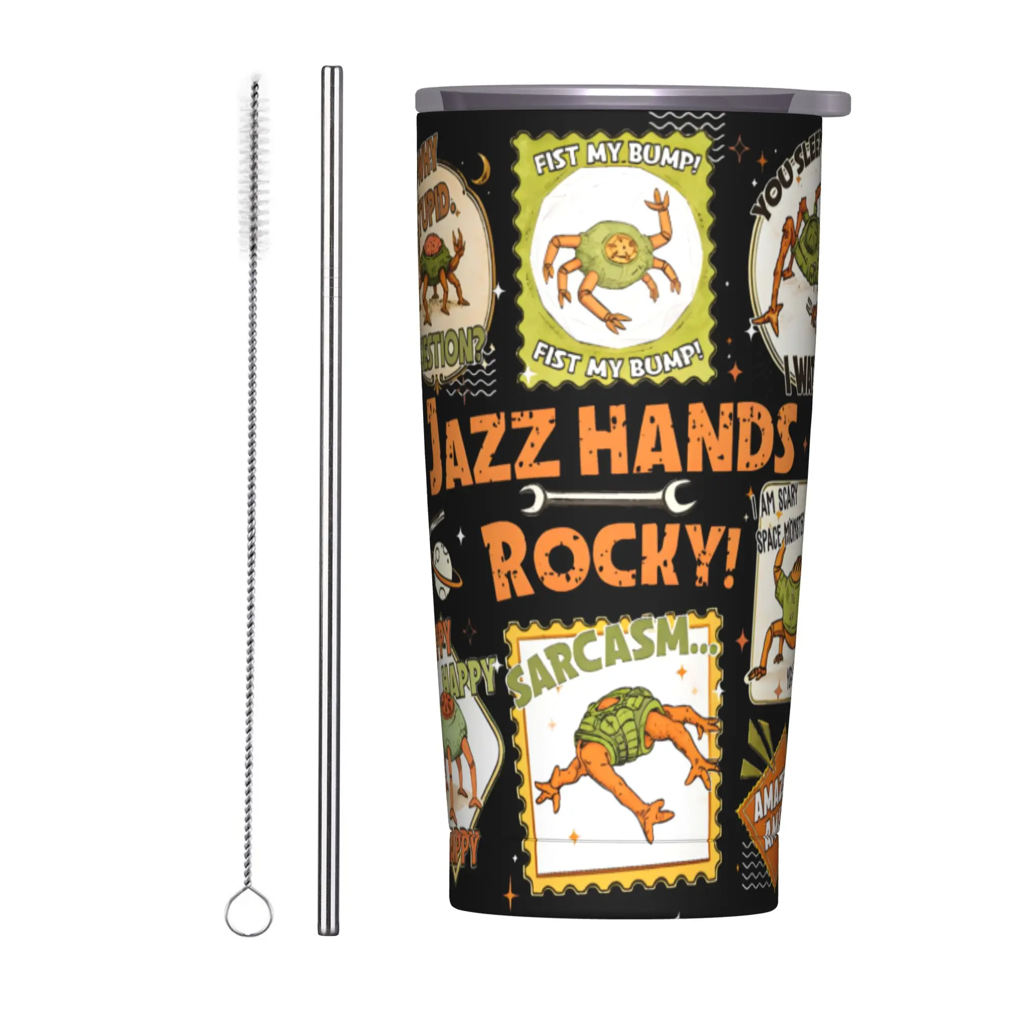 Rockys Project Hail Mary Sci-fi Fantasy Tumbler Vacuum Insulated  Coffee Cups Vacuum Flask Office Home Mugs Hot Cold Drink, 20oz
