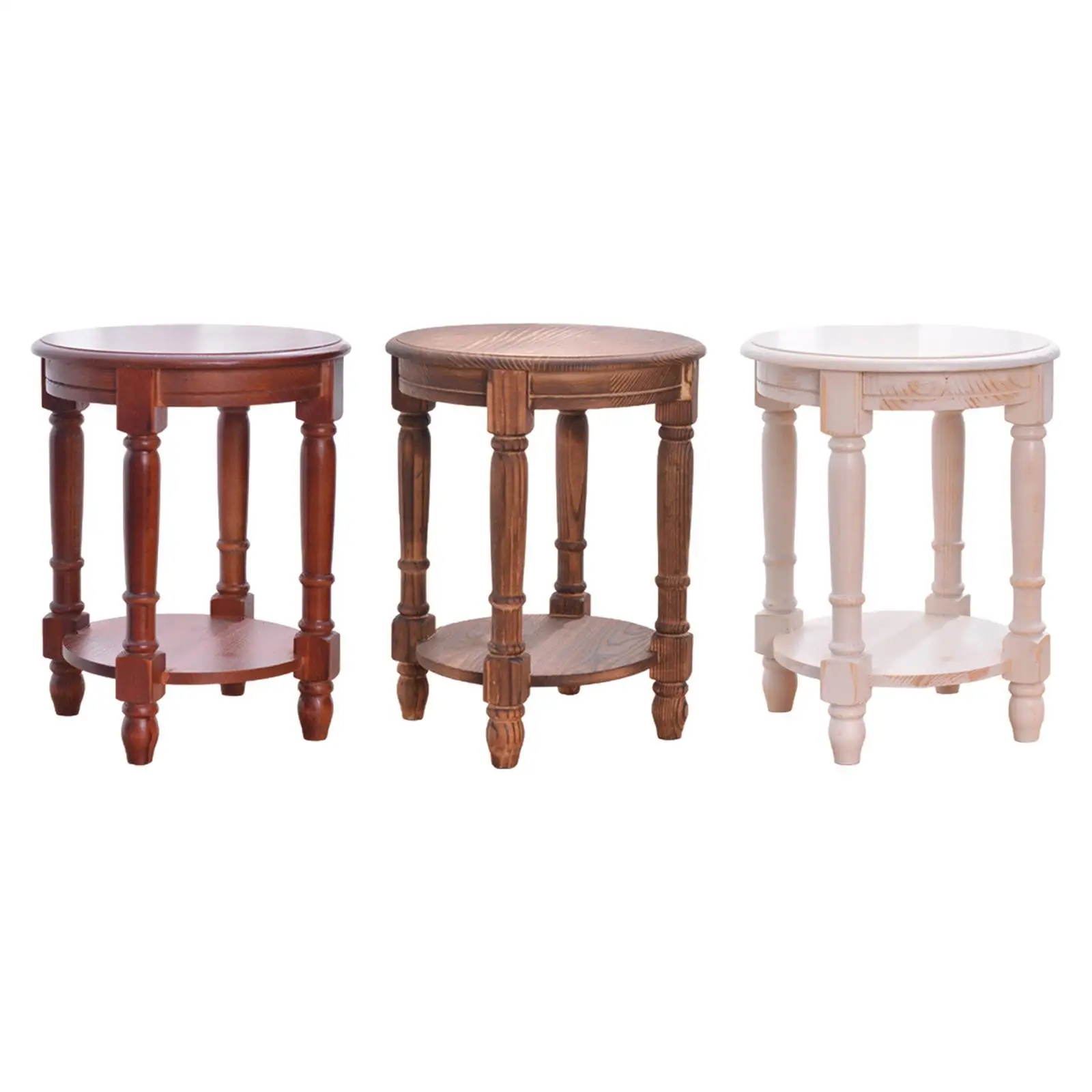 Fishbowl Rack Plant Display Stand Wooden Stool Plant Stand Decorative Planter Shelf for Indoor Patio Pots Outdoor Garden