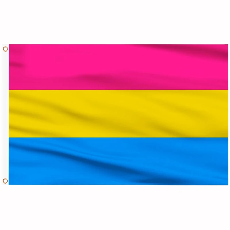 Pansexual Flag 3x5 Ft 90x150cm Vivid Color Printed Pansexuality Omnisexuality Pride Banner LGBTQ+ Home Party Parades Decor