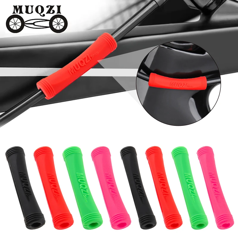 MUQZI 4/8pcs MTB Brake Shift Protection Sleeve Road Bike Frame Cable Housing Line Rubber Protector Cover Bicycle Accessories