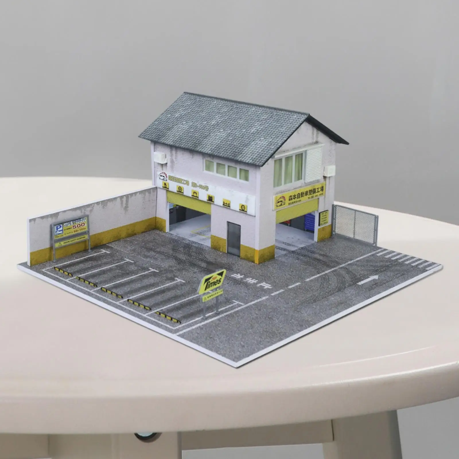 

1/64 Parking Lot Scene Display Case with Lights Realistic Diecast Car Garage