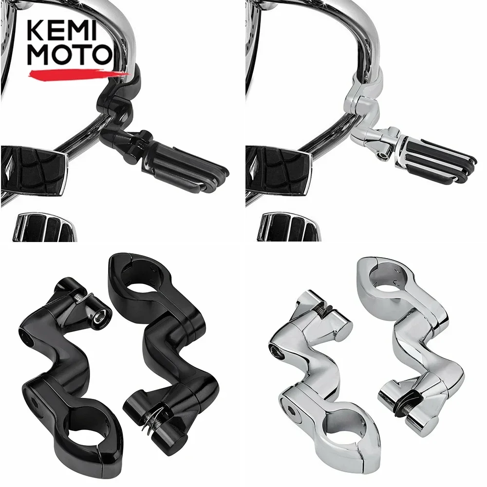 

1.25" 32mm Motorcycle 1-1/4" Bar Highway Foot Peg Mount Clamps For Touring Road Glide Sportster Dyna for Sportster 883 1200 Dyna