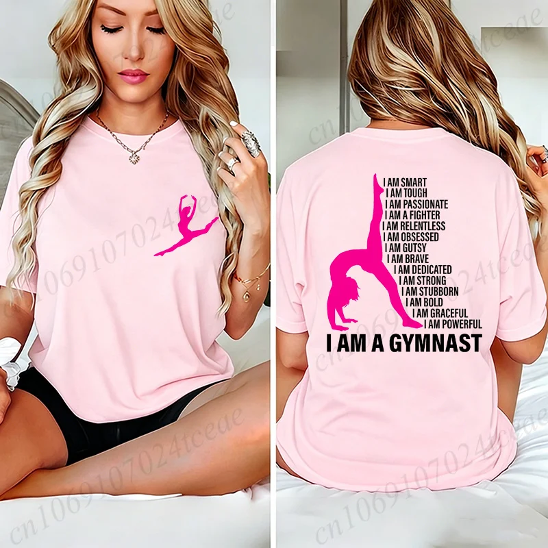 Personalized Gymnastics T-Shirts for Women Girls Gymnast Tee Shirts Fashion Tees Tops Hip Hop Streetwear Youth & Adult Sizes